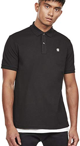 G-Star RAW Dunda Polohemd S/S Herren, Dk Black (6484)., L