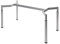 HDmirrorR Boho möbelwerkstatt Schreibtischgestell, Konferenztischgestell, Tischgestell, höheneinstellbar in Silber RAL9006 für Tischplatten von 180 x 80 cm