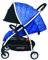 Baciuzzi, passeggino leggero, pieghevole compatto con chiusura lampo semplice e pratica ad una mano, passeggino accessoriato, traspirante, BX Frà Blue