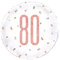Dazzling Rose Gold 80th Birthday Glitz Round Foil Balloon (45cm) - Perfect for Birthday, Annivesaries & Memorable Celebrations - 1 Pc
