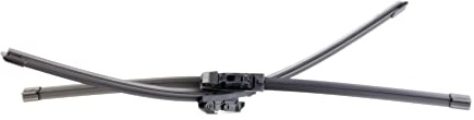 RIDEX Scheibenwischer Set Wischerblätter Satz mit Spoiler Vorne L1: 650mm L2: 650mm Flachbalkenwischblatt mit vormontiertem Adapter Kompatibel mit MERCEDES-BENZ E-Klasse Limousine W211 Top Lock für