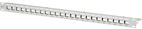 METZ CONNECT Keystone 19 Zoll Modulträger 1HE 24 Port grau leer
