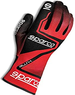 Sparco Unisex Kinder Rush 2020 Karting Handschuhe, rot schwarz, 9 EU