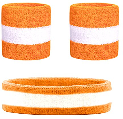 HANERDUN Sport Stirnband Herren Damen Schweißbänder Kopf Stirn Kopfband | Schweißband Handgelenk, Schweissband Stirn, Headband Men, Frottee Stirnband, Unisex, Laufen Fahrrad Joggen Tennis Fußball