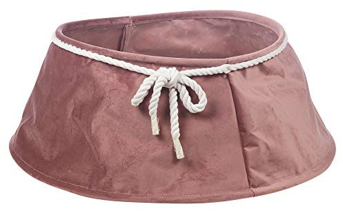 URBNLIVING Base para árbol de Navidad, aterciopelada, decoración para el hogar, rosa