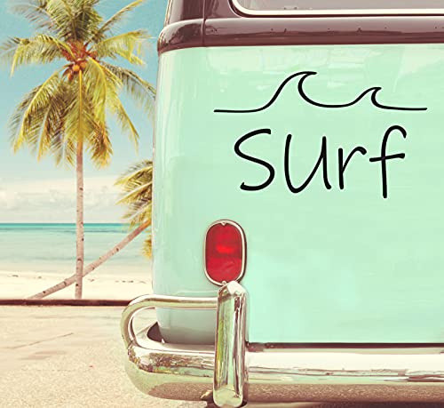 Surf Welle Aufkleber Sticker Decal Vinyl für Camper, Wohnmobil, Wohnwagen, Auto, Motorrad, Koffer, Fahrrad, Notebook und mehr