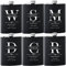 6 Pieces Personalised Hip Flasks for Groomsmen Gifts, 8oz Engraved Alcohol Flasks for Wedding, Customised Whisky Hip Flask for Bachelor Stag Party, Father of The Bride Gifts (Black)