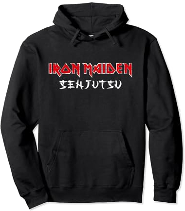 Iron Maiden - Senjutsu Logo Eddie Square Distress Front Back Pullover Hoodie