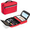 Trunab Erste Hilfe Kasten, Leer, NUR Tasche, Erste Hilfe Koffer mit Mehreren Taschen für Notfall-Kits, Ideal für Zuhause, Camping, Reisen und Wandern, Rot