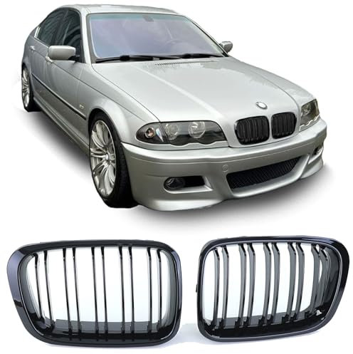 Kühlergrill Doppelsteg Performance Glanz passt für BMW E46 Limo Touring 98-01
