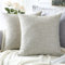Artscope 2er Set Kissenbezug Einfarbig Wurfkissenbezug Leinen Kissenbezüge Moderne Dekokissen Kissenhülle Set Kissen Fall für Sofa Schlafzimmer Zuhause Dekor Khaki, 40x40cm