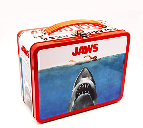 AQUARIUS Jaws Gen 2 Fun Box – stabile Blech-Aufbewahrungsbox mit Kunststoffgriff und geprägter Frontabdeckung – offiziell lizenziertes Jaws Merchandise & Sammlerstück Geschenk für Kinder, Jugendliche