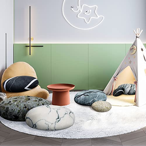 VERCART 3D Simulation Kieselstein Spaßkissen Zierkissen, Meditationskissen Yoga Kissen, Neuheit Dekokissen Großes, Spoof Cobblestone Stein Dekorative Kissen Kreatives Spielzeug 7 Stück