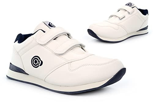 Mens Lawn Bowling Shoes Mens Touch Fastening Bowling Shoes Mens Lawn Bowls Shoes Mens Touch Fasten Bowling Shoes (Small Fit Order 1 Size Up) 10 UK White