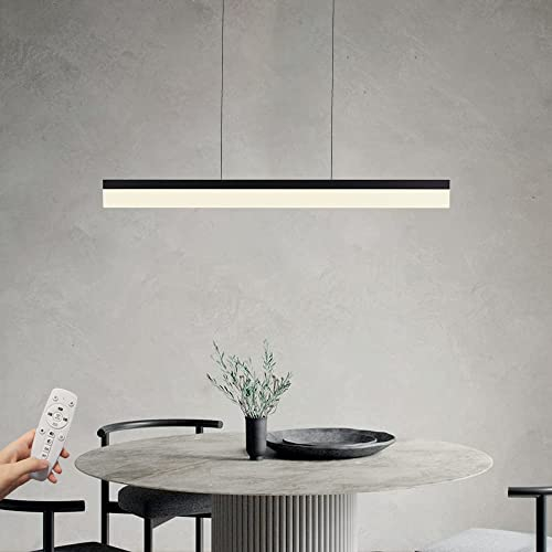 STARRYOL LED lineare Pendelleuchte, 24W dimmbare Esszimmerlampe, Deckenpendelleuchte aus Metall Aluminium, höhenverstellbar -