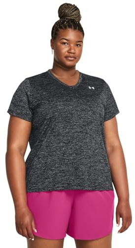 Under Armour Women's Tech SSV – Twist, Comfortable Women's T-Shirt, Black, XXL