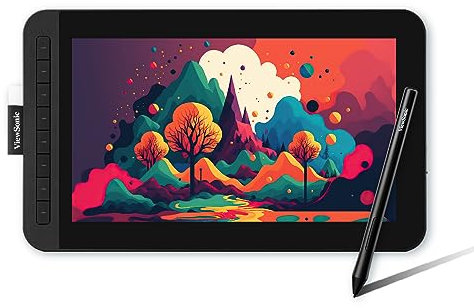ViewSonic ID1230 Tablette graphique Full HD 12 8192 Pro Pen 2 sensible à la pression avec détection d'inclinaison, compatible avec Mac et Windows