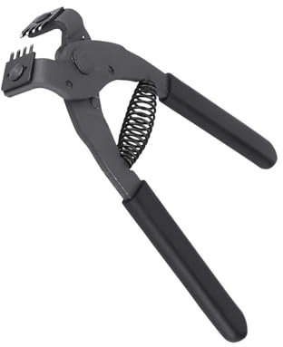 Leather Piercer Leather Craft Hole Punch Tools Hand-Held Silent Pliers Diamond Sewing Stitching Chisel Pricking Iron for Belts Purses Watch Bands Home DIY Craft Projects(4mm-4 Teeth)