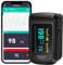 HealthTree Pulsossimetro da Dito, Monitor Bluetooth della Saturazione dell'Ossigeno nel Sangue, Monitor della Frequenza Cardiaca per Apple e Android, con Schermo OLED, 2 batterie AAA e Cordino