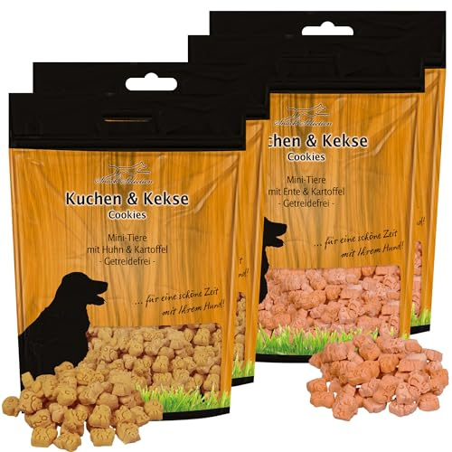 Schecker Hundeleckerli - Mini-Tiere - getreidefrei - fettarm - klein 4 x 500 g
