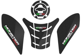 BatwhO Tappetino Serbatoio Moto Moto Rilievo del Carro Armato del Carburante Decalcomanie Pad Laterale Gas Ginocchio Grip Protector per Du&Cati Monster 821 1200 797