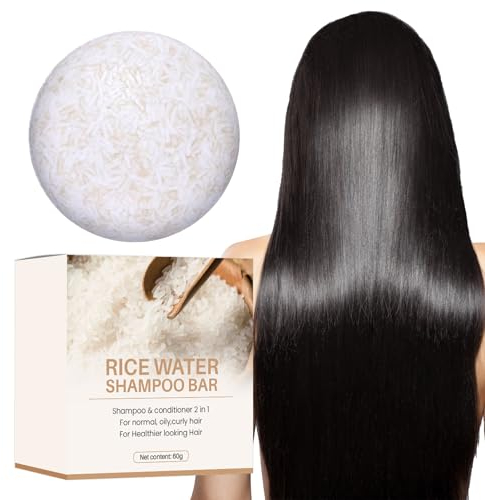 Reisriegel-Shampoo - Bio-Reis-Shampoo-Riegel für Haarwachstum | Oil Control Nourishing Solid Shampoo und Conditioner Bar, stellt glattes, glänzendes Haar wieder her und pflegt dünner werdendes Lambo