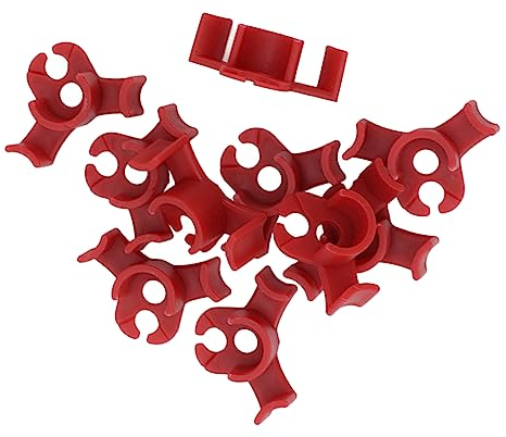 TOPINCN 20 Stück Pflanzenbieger, Niederspannungs Wachstumsklemmen, Trainingsdraht für Weinreben und Bonsai, Ideales Gartengerät (Rot)