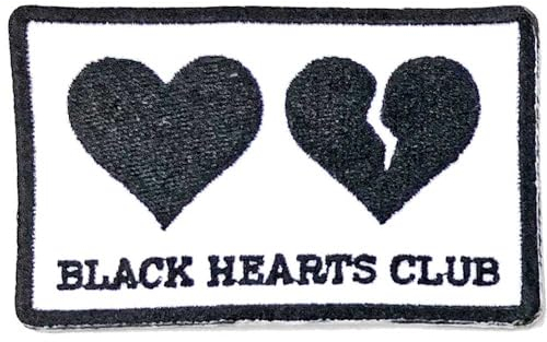 Yungblud - Aufnäher zum Aufbügeln Black Hearts Club - Baumwolle (Einheitsgröße) (Schwarz/Weiß)