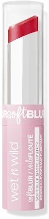 Wet n Wild Cloud Pout Soft Blur Matte Lipstick, Matter Flüssig-Lippenstift mit Nicht-Trocknender und Langanhaltender Formel, Leicht und Feuchtigkeitsspendend, Little Red Rosette