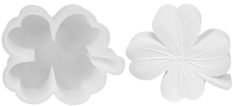 Silikonformen Gießformen Kleeblatt, 3D Silikonform Vierblättriges Kleeblatt Kerzenformen zum Gießen, Gießformen Silikon Gipsformen zum Gießen, Silikonformen Frühling für Sojawachs Kerzen, Seife, Gips