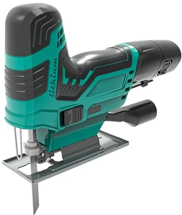 Seghetto Alternativo 450W, Seghetto Alternativo Elettrico inclinabile da 0 a 45° per legno, metallo e PVC, batteria da 2,0 Ah con 1 lama per seghetto alternativo (batterie e caricabatterie non inclusi