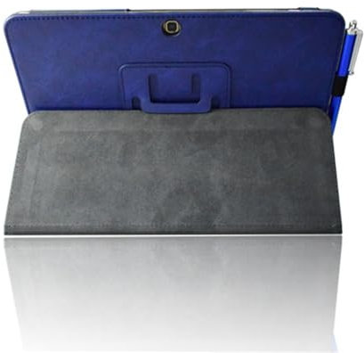 INSOLKIDON Compatible con Samsung Galaxy Tab 2 10.1 Inch Tablet (GT-P5100/P5110/P5113) Funda Protectora de Cuero Bumper Protección Carcasa con Soporte Función, Auto-Sueño/Activación (Azul Oscuro)