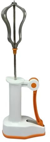 Piccole fruste per cucinare, frusta semiautomatica, Innovativa piccola e potente frusta per uova semiautomatica, Frusta in metallo con manovella dal design compatto e portatile per pastelle, dolci fat