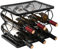 Gocoffun Metal Wine Rack, Black Foldable Wine Rack for 6 Bottles, 2 Tier Wine Bottle Rack Storage, No Need Assembly Wine Racks Free Standing for Cupboard Countertop Tabletop Bottle Rack