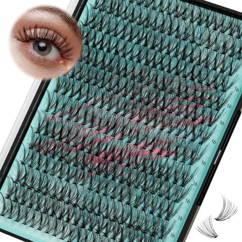 30D Wispy Lash Clusters, 16mm DIY | 280Pcs, Natural Look, Soft False Eyelashes, for Beginners