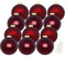 Inge Glas große Weihnachtskugeln mit Haken | Christbaumkugeln aus Glas | Set 12 Kugeln 8cm groß und 40 Aufhänger | Christbaumschmuck Weihnachtsbaumkugeln (Smooth Port | weinrot)