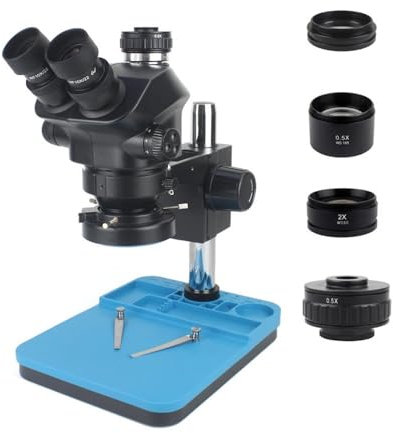 Mikroskop 48MP 2K 60FPS HDMI USB Video Kamera Industrie Labor Simul Fokale Vergrößerung Kontinuierliche Zoom 7X 50X Stereo trinokular Mikroskop(3.5X-100X)