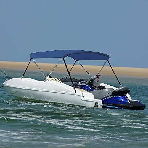 ShGaxin Toldo Bimini de 2 Arcos, Bimini para Barcos, Toldos Barco, Funda para Barco, Funda para Barcofunda para Barco, Azul Marino 180x130x110 cm