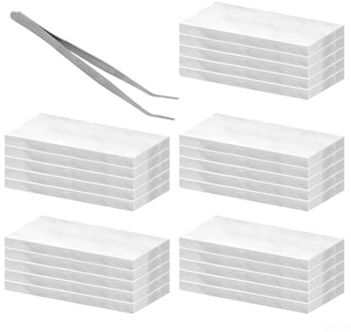 HpLive 25 Stück Keramik-Wolldocht für Tisch-Feuerstell,Flammhemmende Baumwolle mit Pinzette für Tischfeuer, 4,7 x 2 Zoll, Hitzebeständig, Verlängerte Brenndauer