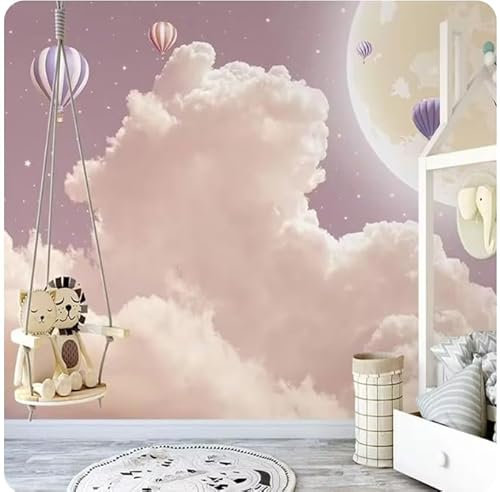 vsdhlsidgl Papier peint mural nuages peints à la main ballon peinture murale fond décoration murale, 3D, 400x280cm