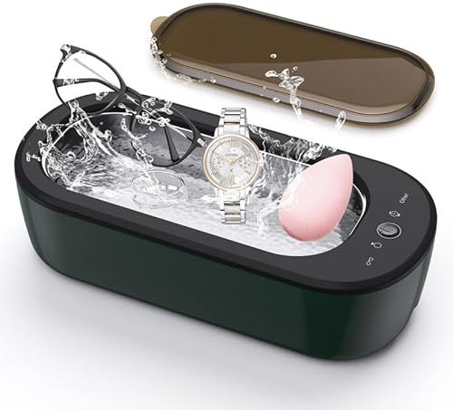 Nettoyeur à Ultrasons, 300ml Ultrasonic Cleaner 47kHz Nettoyeur sonique, Portable Nettoyeur de bijoux avec 4 modes de nettoyage, Nettoyeur Ultrasons Lunettes pour dentaires/Collier/BAGUES/Regarder