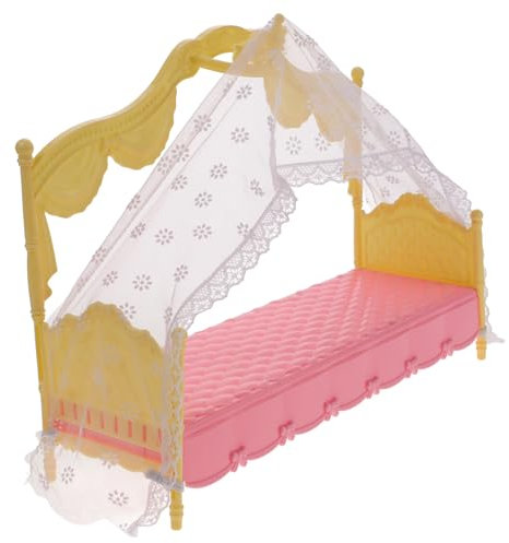 HONITANO Miniatur Puppenbett Spielzeug Für Puppenhäuser Dekoration Häuser Zubehör Für Kreatives Spielen Realistisches Schlafzimmer-szenario