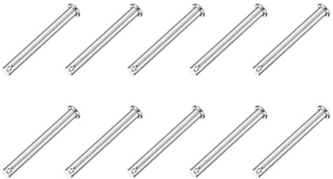 QUARKZMAN 10 Stück Steckbolzen M8 x 70mm Einloch Klauenstifte, 304 Edelstahl Flachkopf Anhängestifte für Anhängerriegel, Mechanikerreparatur, Möbelinstallation, Industrieanlagen
