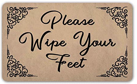 Door Mat Please Wipe Your Feet Funny Absorbent Entrance Rug Durable For Indoor Entryway Kitchen 40x60cm