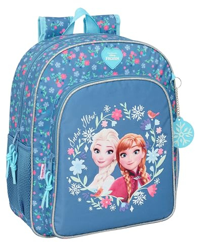 safta Frozen Schulrucksack für Kinder, anpassbar an Kinderwagen, ideal für Kinder im Schulalter, bequem und vielseitig, Qualität und Widerstandsfähigkeit, 32 x 12 x 38 cm
