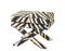 Casa Padrino Luxus Sitz Hocker Zebra 62 x 46 x H. 50 cm - Luxus Hocker