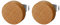 JewelryWe Schmuck Herren Damen Ohrstecker, Edelstahl Holz Runde Ohrringe Piercing, Kaffee, 12mm