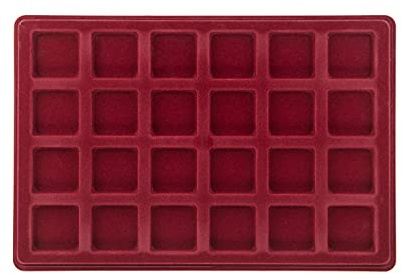 MC.Sammler Münzentableau Münztableau mit Schutzdeckel für 24 Münzen - 41mm x 41mm - Münzkoffer - Münzkassette - Verschiedene Varianten zur Auswahl | 41mm x 41mm, Münzkoffer, Münzkassette, Verschiedene Varianten zur Auswahl