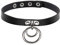 MILAKOO PU Leder Punk Rock Gothic Doppel O-Ring Spike Nieten Chokerkragen Halskette