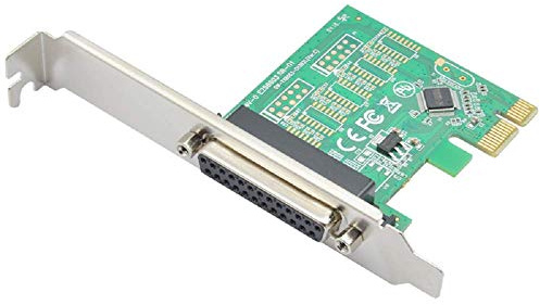 Jeirdus PCIe Parallel-Port Erweiterungskarte, PCI Express auf DB25 LPT Konverter Adapter Controller für Desktop mit niedriger Halterung
